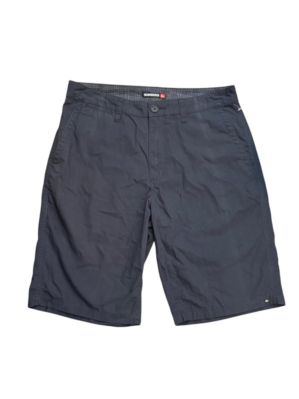 Quiksilver Mens Navy Blue Cargo Shorts Size 32 Cotton Blend Lightweight Casual W